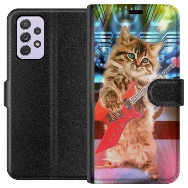 Samsung Galaxy A52s 5G Tegnebogsetui Kattunge Elgitar