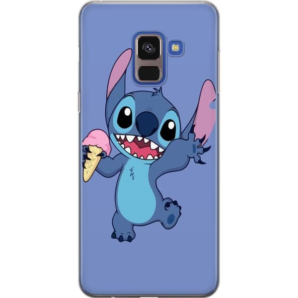 Samsung Galaxy A8 (2018) Läpinäkyvä kuori Onnellinen Stitch