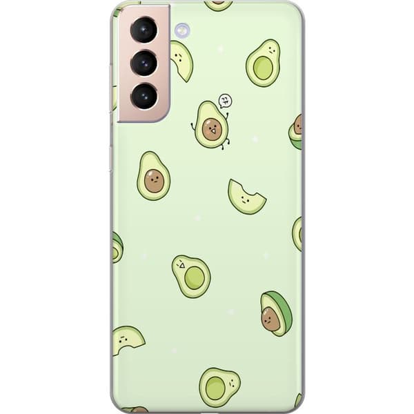 Samsung Galaxy S21 Genomskinligt Skal Glad Avokado