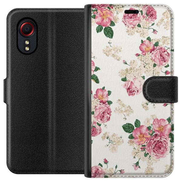 Samsung Galaxy Xcover 5 Plånboksfodral Retro Blommor