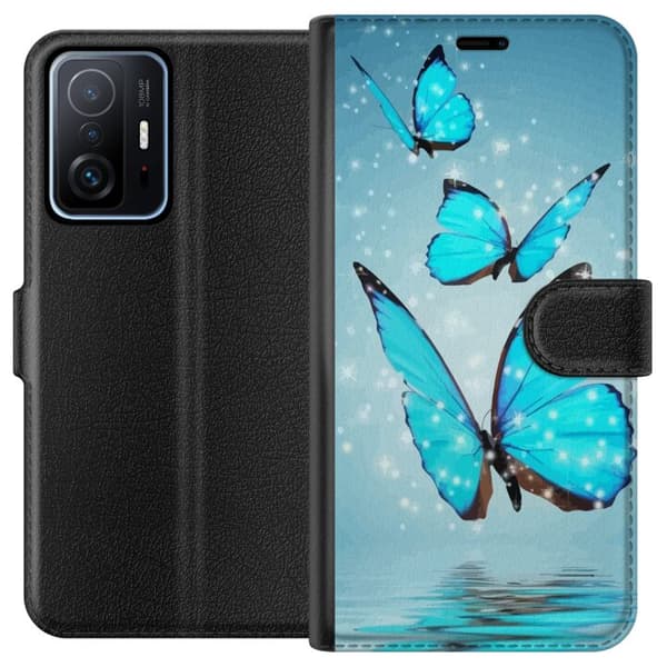 Xiaomi 11T Tegnebogsetui Glitrende Sommerfugle
