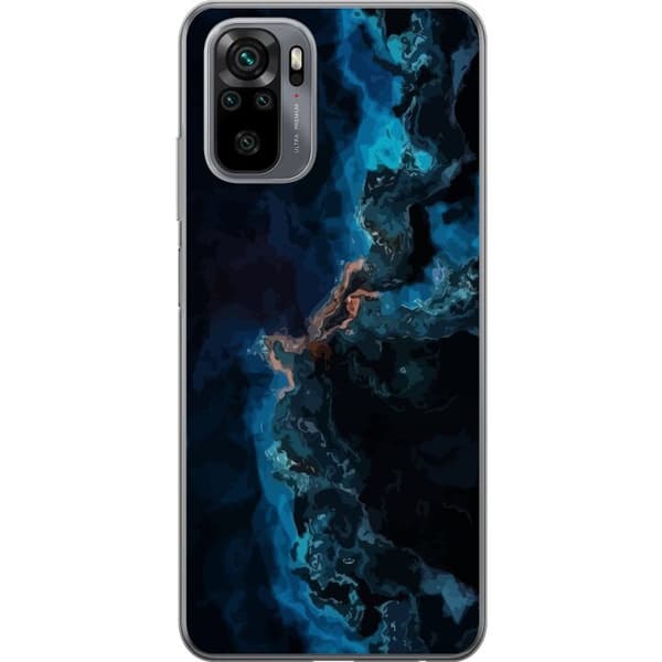 Xiaomi Redmi Note 10S Genomskinligt Skal Galaxy Marmor