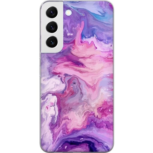 Samsung Galaxy S22 5G Gennemsigtig cover Marmor Lilla