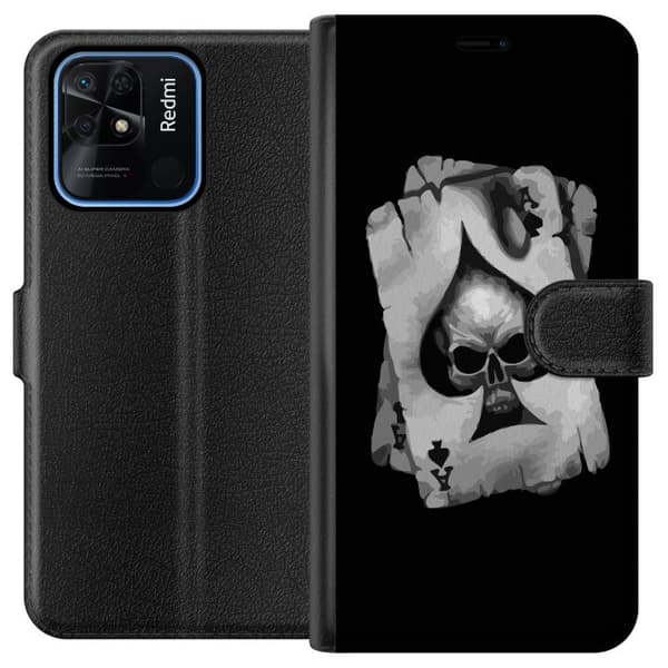 Xiaomi Redmi 10C Plånboksfodral Döskalle Kortlek