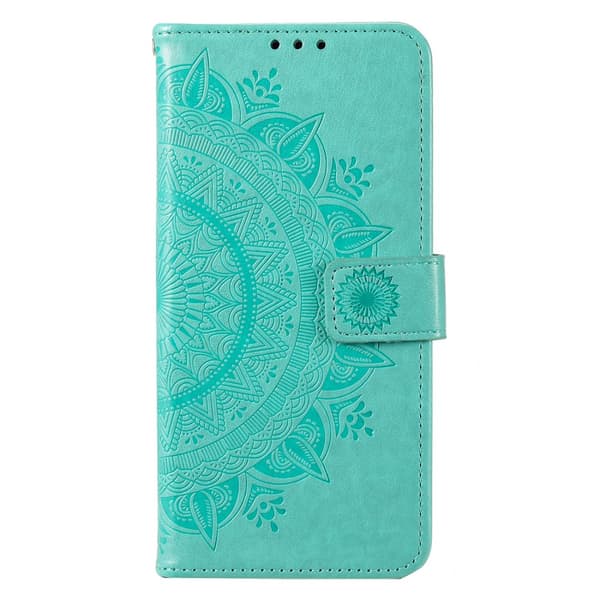 SKALO Motorola Moto E13 4G Mandala Plånboksfodral - Turkos