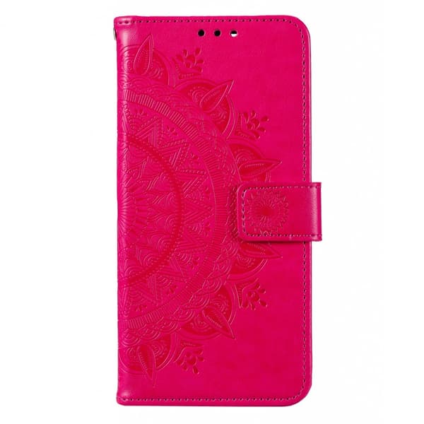 SKALO Motorola Moto E13 4G Mandala lompakkokotelo - Cerise