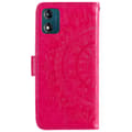 Pikkukuva 5 / 5: SKALO Motorola Moto E13 4G Mandala lompakkokotelo - Cerise