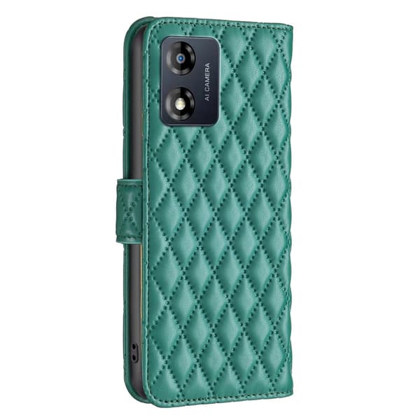 SKALO Motorola Moto E13 4G BINFEN COLOR Quiltet Pung - Grøn