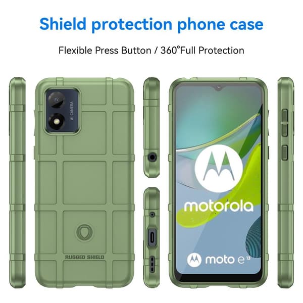 SKALO Motorola Moto E13 4G Rugged Shield iskunkestävä TPU suojakuori
