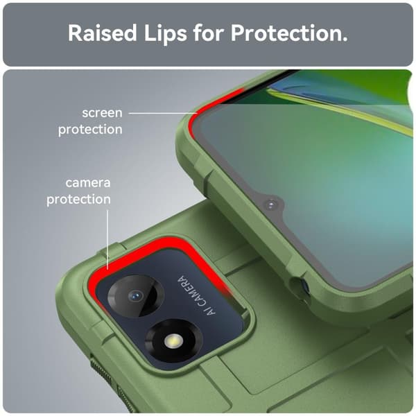 SKALO Motorola Moto E13 4G Rugged Shield iskunkestävä TPU suojakuori