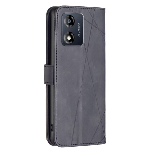 Motorola Moto E13 4G BINFEN COLOR Embossed Plånboksfodral - Svart
