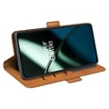 Pikkukuva 3 / 6: SKALO OnePlus 11 5G Premium Wallet Lompakkokotelo - Vaaleanruskea