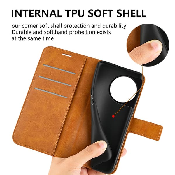 SKALO OnePlus 11 5G Flip Cover m. pung i PU-læder - Sort