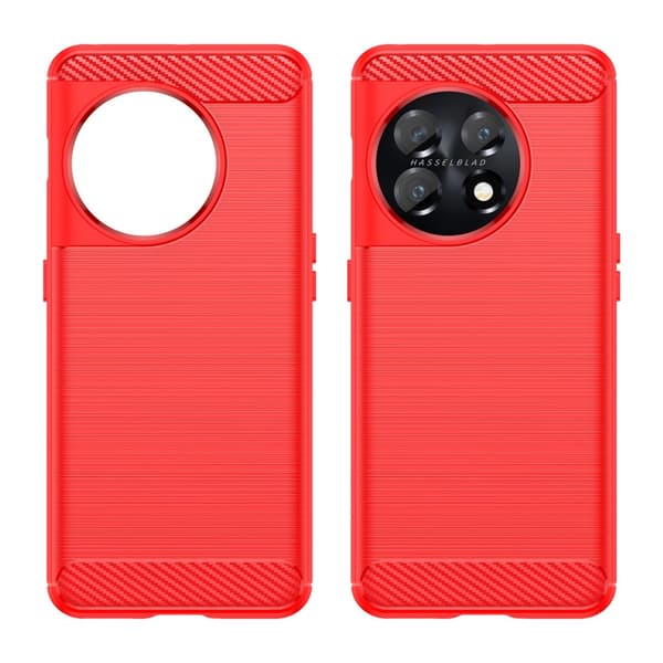 SKALO OnePlus 11 5G Armor Carbon Iskunkestävä TPU suojakuori
