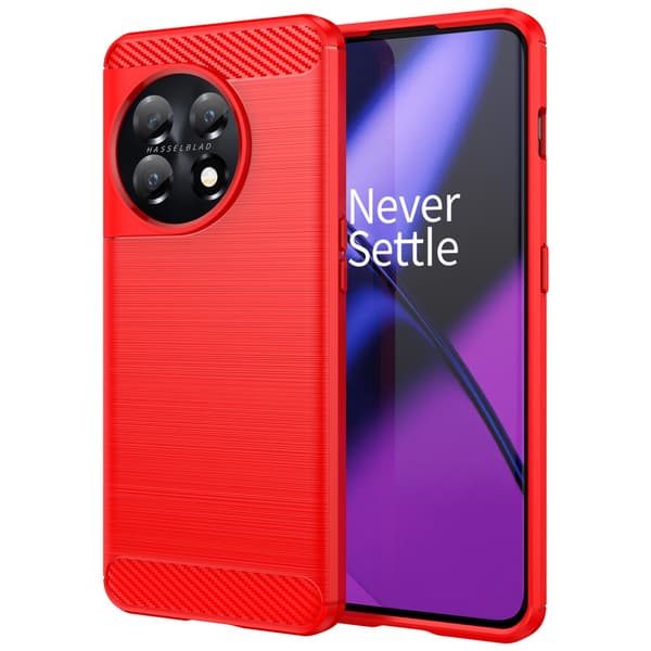 SKALO OnePlus 11 5G Armor Carbon Iskunkestävä TPU suojakuori