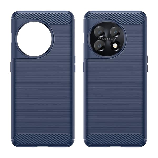 SKALO OnePlus 11 5G Armor Carbon Iskunkestävä TPU suojakuori