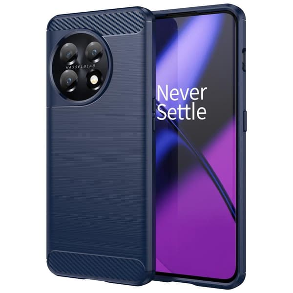 SKALO OnePlus 11 5G Armor Carbon Iskunkestävä TPU suojakuori