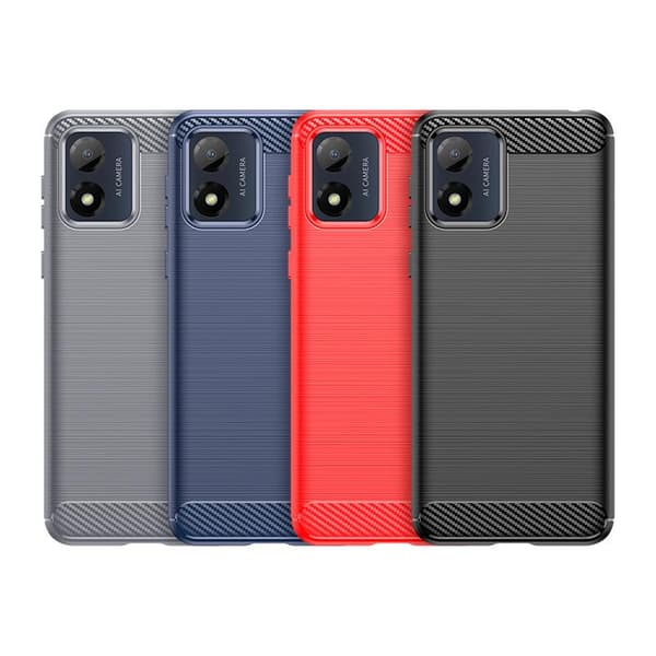 SKALO Motorola Moto E13 4G Armor Carbon Stöttåligt TPU-skal