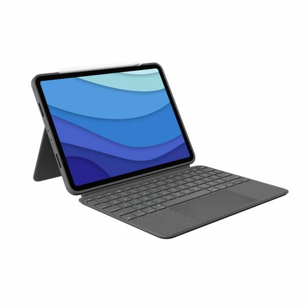 Fodral för iPad + Tangentbord Logitech 920-010145 Grå QWERTY