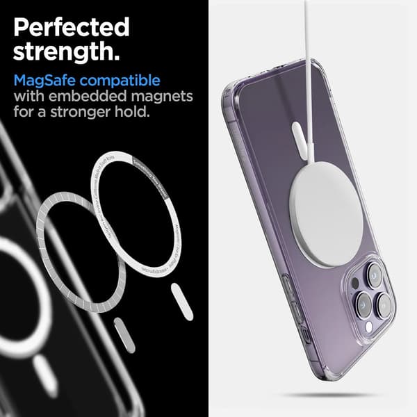Spigen iPhone 14 Pro Max Cover AirSkin Hybrid MagFit Hvid