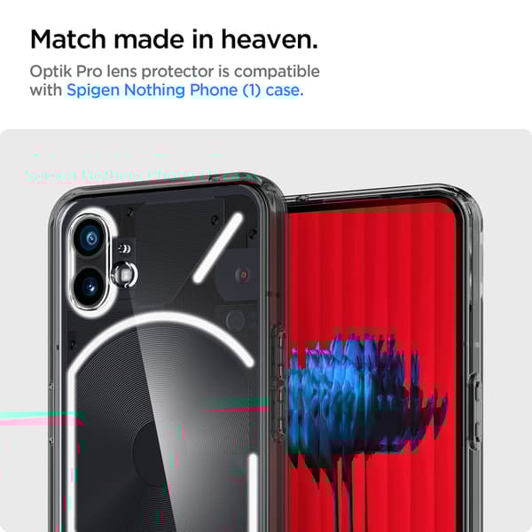 Spigen Nothing Phone (1) Kamerabeskytter GLAS.tR EZ Fit Optik Pro 2-pak Sort
