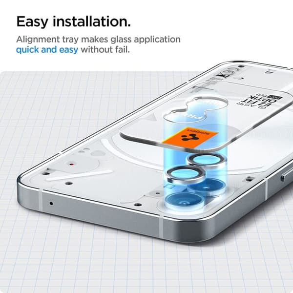 Spigen Nothing Phone (1) Kamerabeskytter GLAS.tR EZ Fit Optik Pro 2-pak Silver