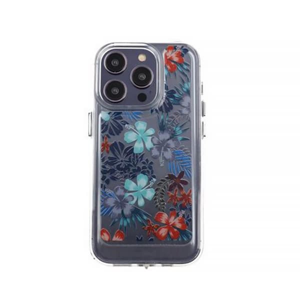 iPhone 14 Pro Mobilskal med motiv - Röda Blommar