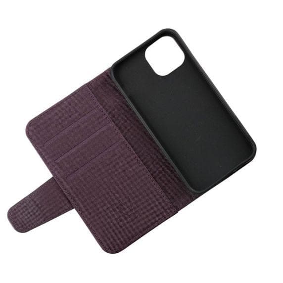 iPhone 13 Mini Plånboksfodral Extra Kortfack Rvelon - Mörklila