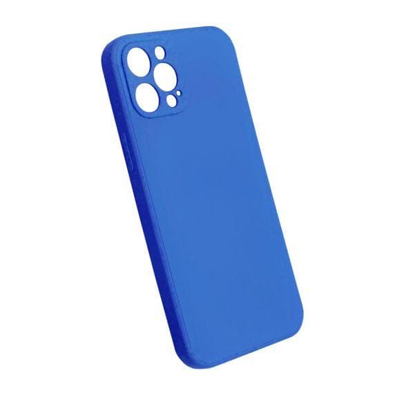 iPhone 12 Pro Silikonskal med Kameraskydd - Blå