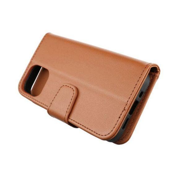 iPhone 12/12 Pro Plånboksfodral Extra Kortfack Rvelon - Guldbrun