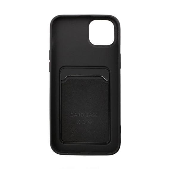 iPhone 14 Silikonskal med Korthållare - Svart