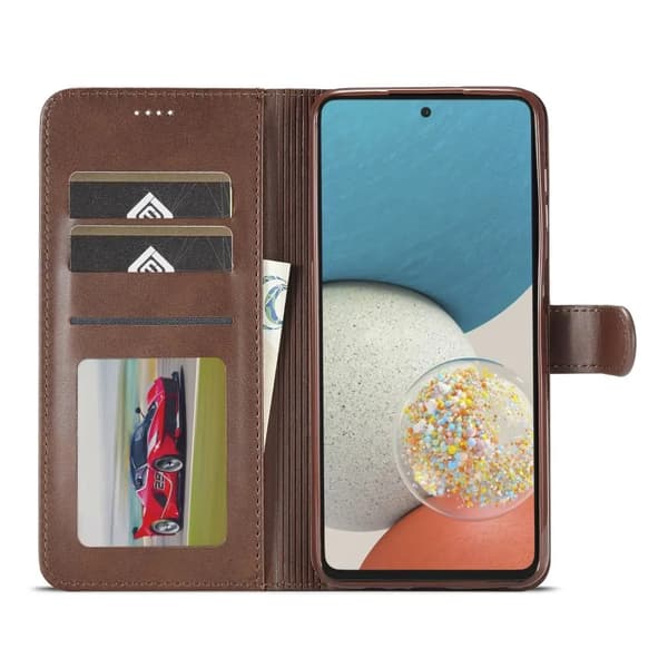 LC.IMEEKE Samsung Galaxy A53 5G telefonfodral - Mörkbrunt