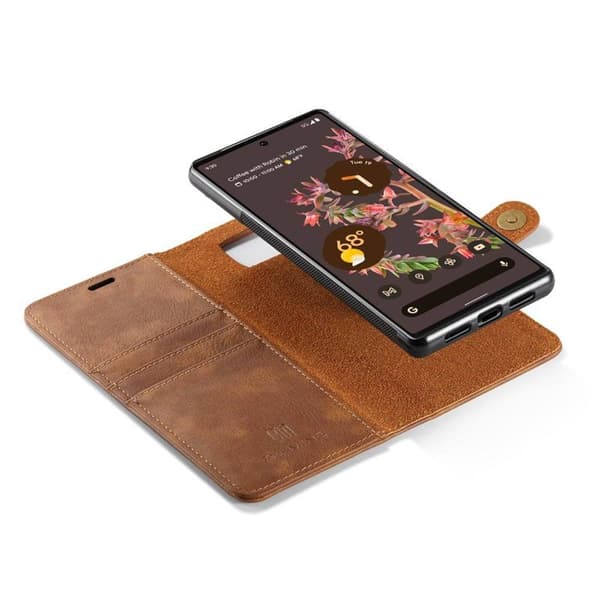 Mobil lommebok DG-Ming 2i1 Google Pixel 6 - Brun