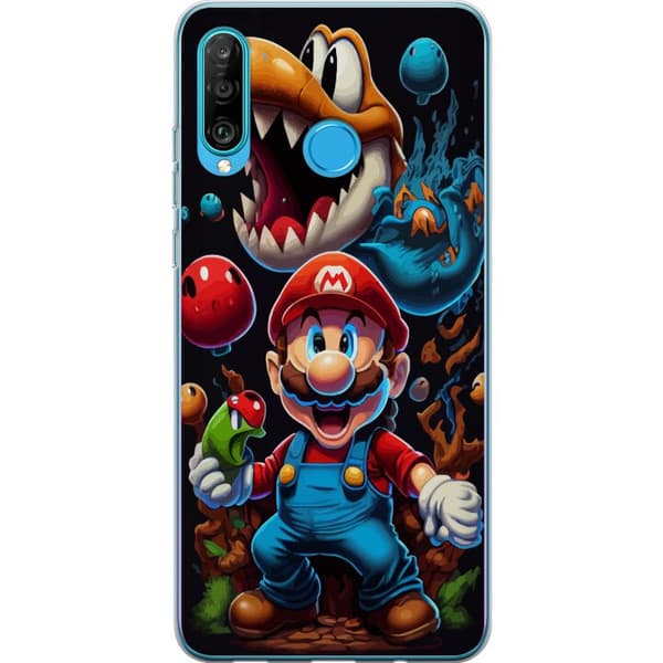 Huawei P30 lite Gjennomsiktig deksel Mario og venner