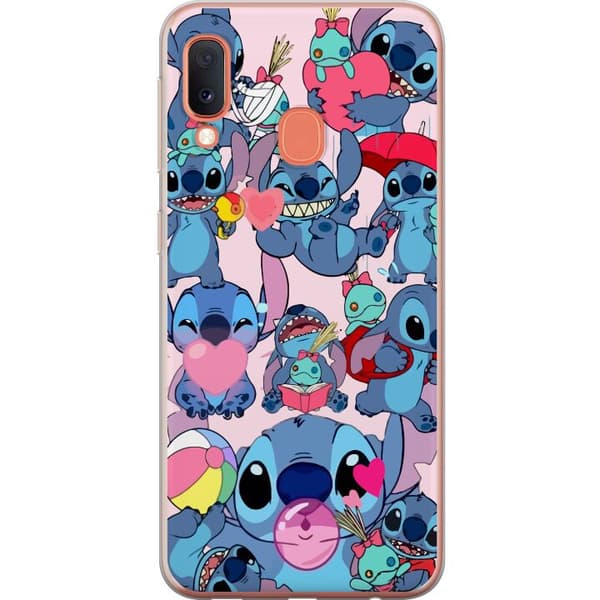 Samsung Galaxy A20e Läpinäkyvä kuori Stitch