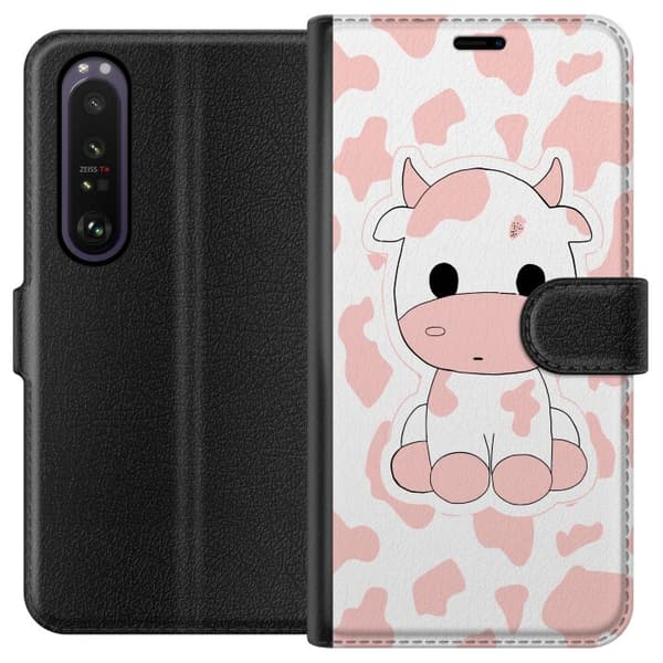 Sony Xperia 1 III Lompakkokotelo Lehmä