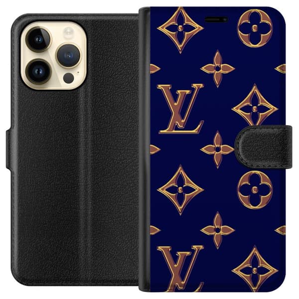 Apple iPhone 14 Pro Max Lompakkokotelo Tumman sininen LV