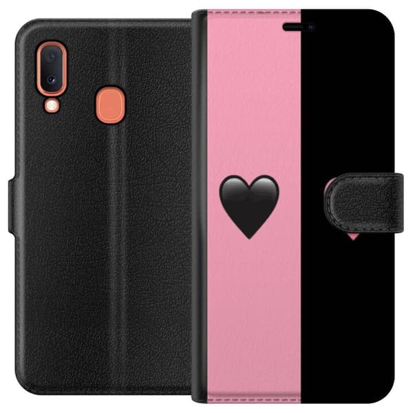 Samsung Galaxy A20e Plånboksfodral Hjärtan