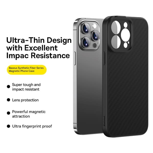 Baseus iPhone 14 Pro Max Cover Synthetic Fiber MagSafe Sort