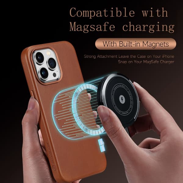 DUX DUCIS iPhone 14 Pro Max Kuori Naples Series MagSafe Vaaleanruskea