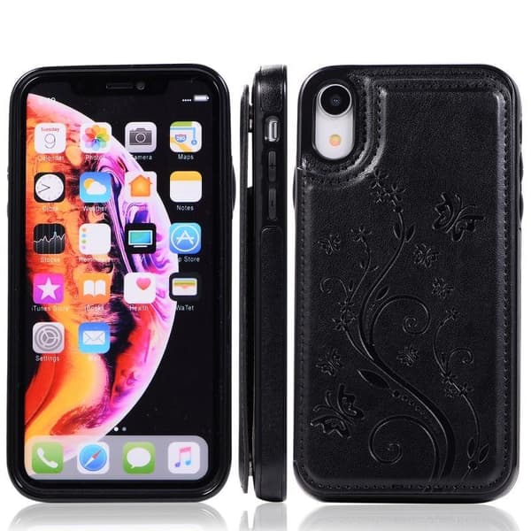 iPhone XR Iskunkestävä Kotelo Korttiteline 3-POCKET Flippr V2
