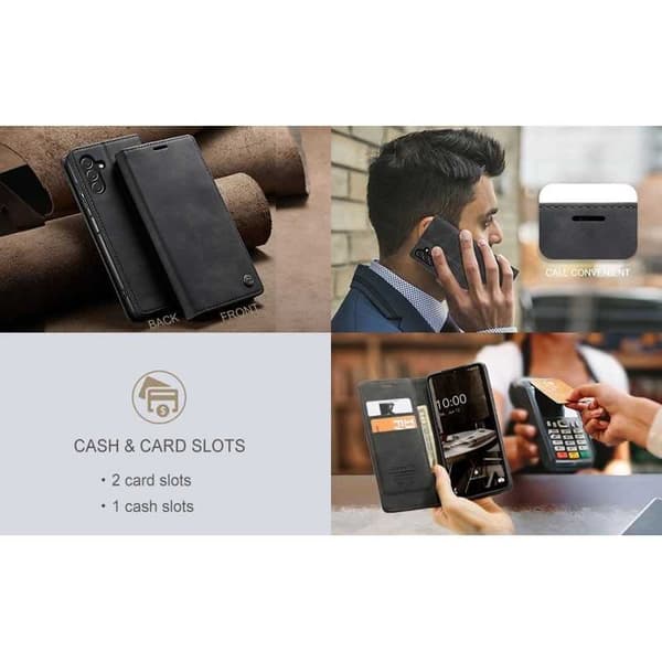 Samsung A54 5G Elegant Flip Cover CaseMe 3-RUMMET