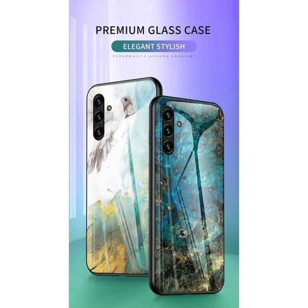 Samsung A34 5G Marmorskal 9H Härdat Glas Baksida Glassback V2