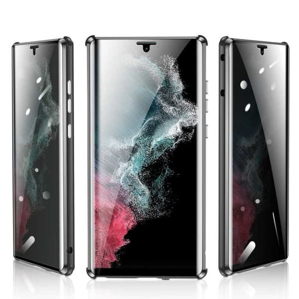 Samsung S23 Ultra Privacy Heltäckande Premium Skal Glassback V4