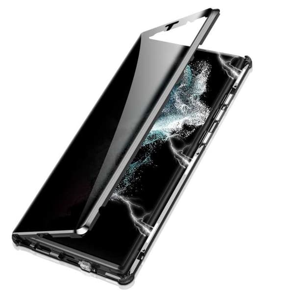 Samsung S23 Ultra Privacy Heltäckande Premium Skal Glassback V4