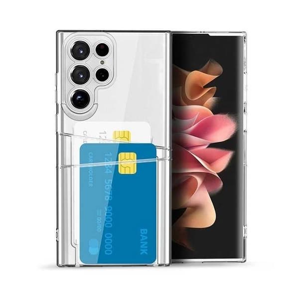 Samsung S23 Ultra Ohut iskunkestävä kännykkäkuori korttipaikalla V2