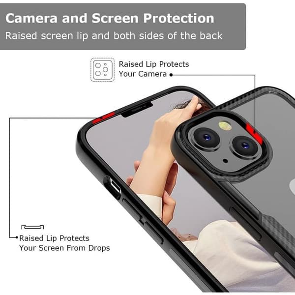 iPhone 14 Praktisk støtsikker veske med ringholder V4