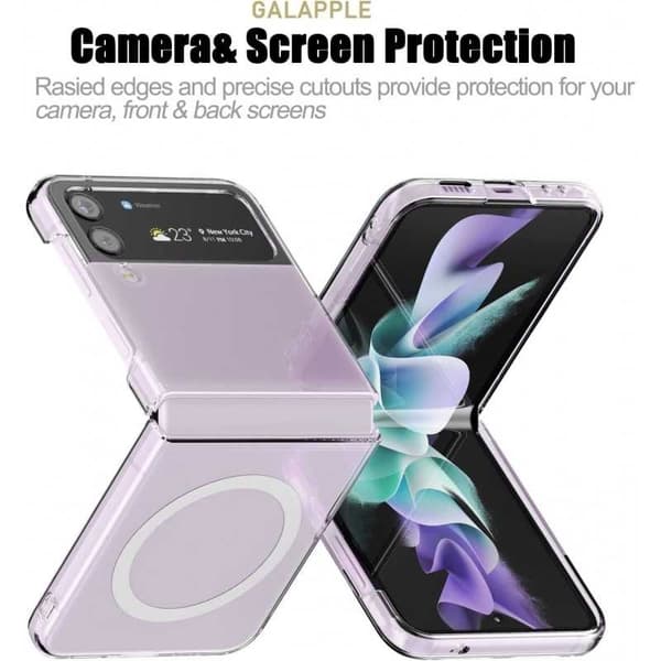 Samsung Z Flip 4 Transparent stødabsorberende cover MagSafe-kompatibel