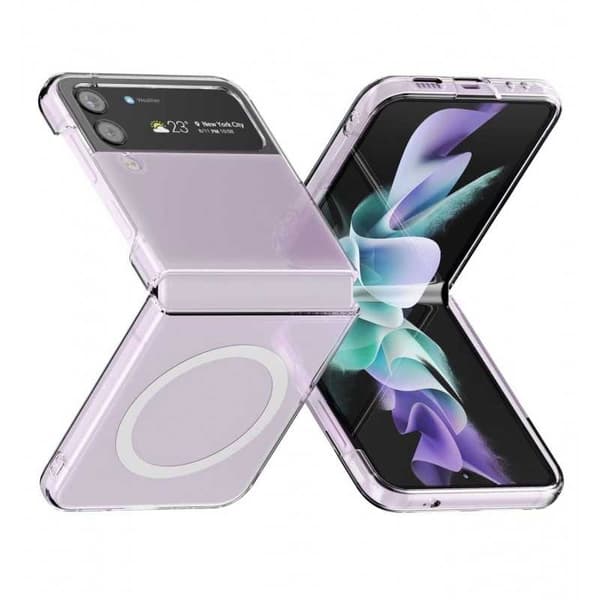 Samsung Z Flip 4 Transparent stødabsorberende cover MagSafe-kompatibel