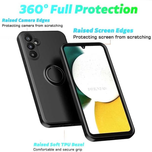 Samsung A34 5G Stöttåligt Skal med Ringhållare CamShield